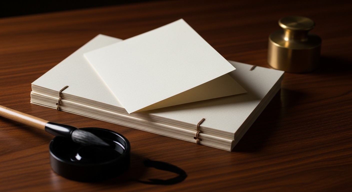 Morning light across an editor's desk with a bound notebook.