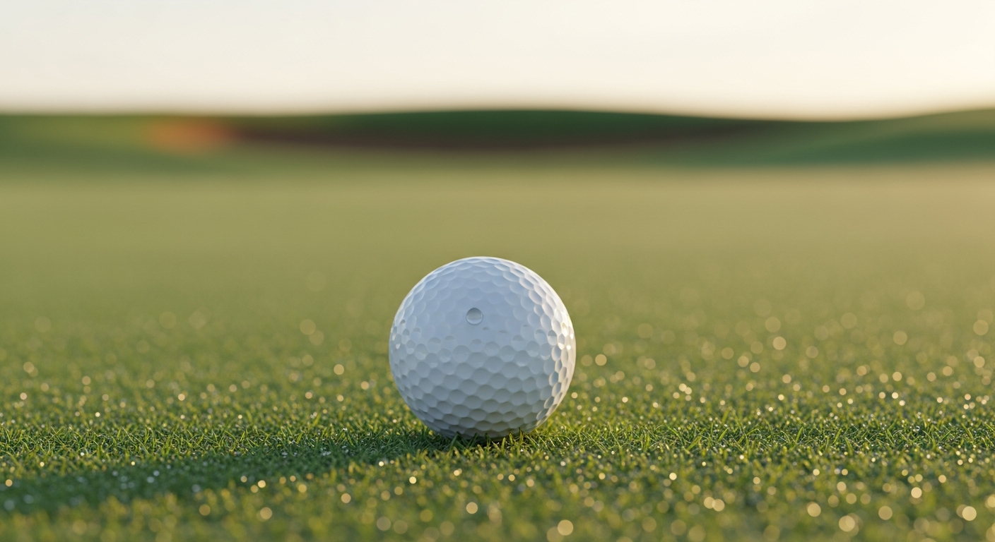A lone player standing in quiet address on a cedar-shadowed fairway.